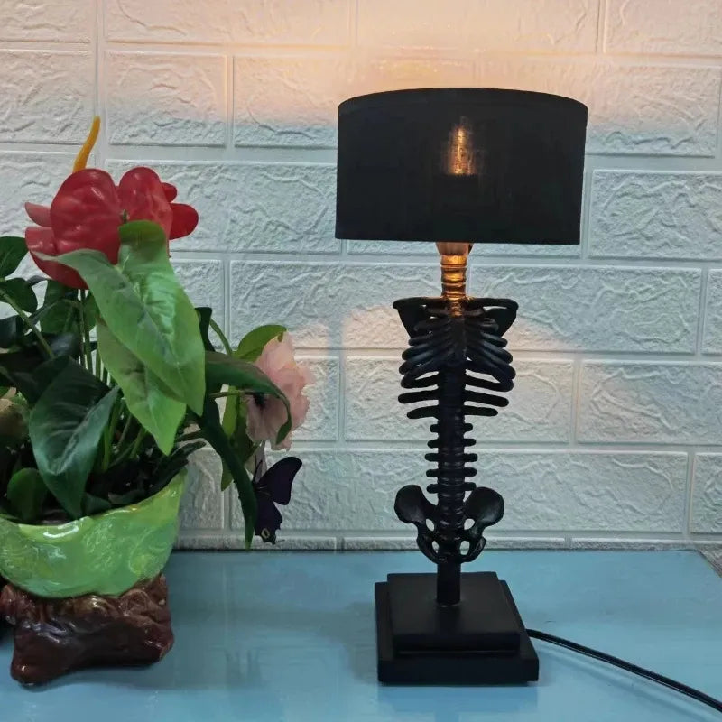 Niki | Gothic Skeleton Table Lamp | Handcrafted Art Design