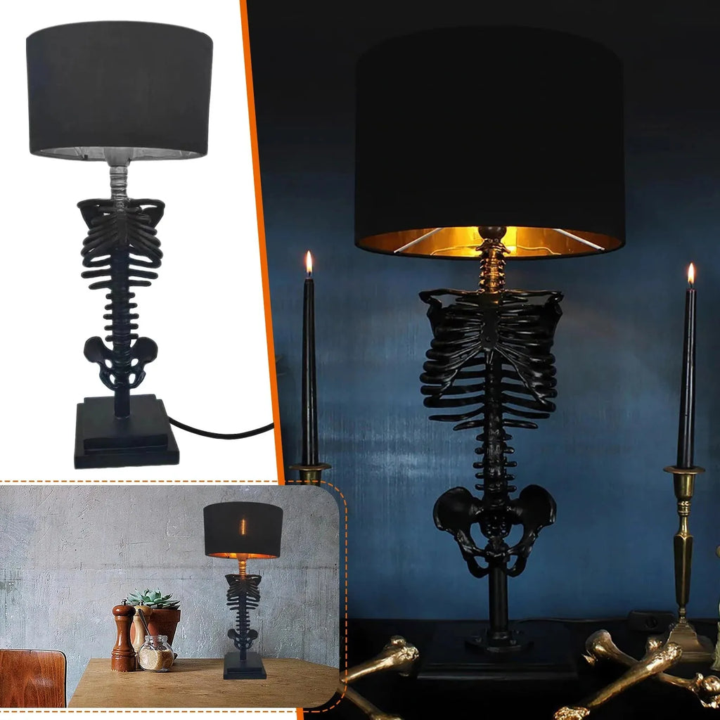 Niki | Gothic Skeleton Table Lamp | Handcrafted Art Design