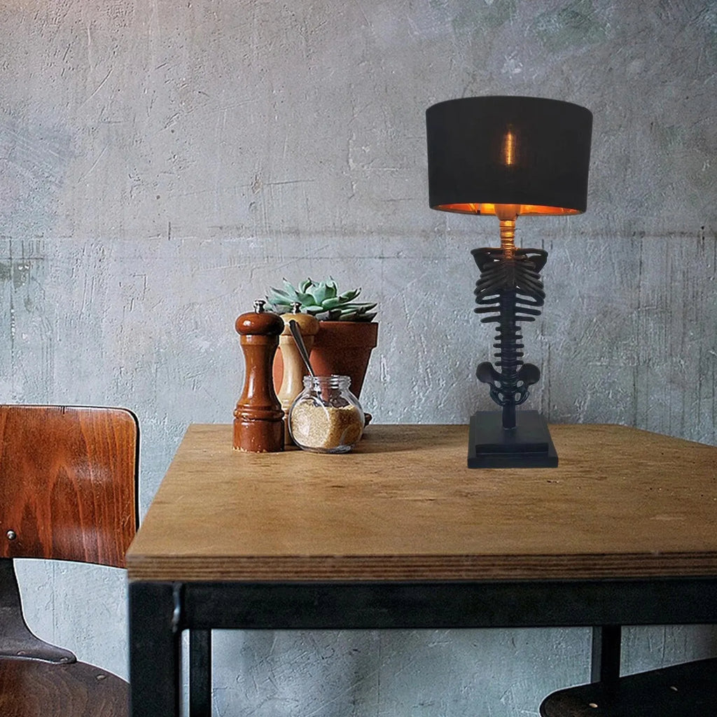 Niki | Gothic Skeleton Table Lamp | Handcrafted Art Design