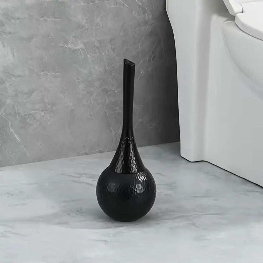 Niki | Hammered Toilet Brush Holder Set