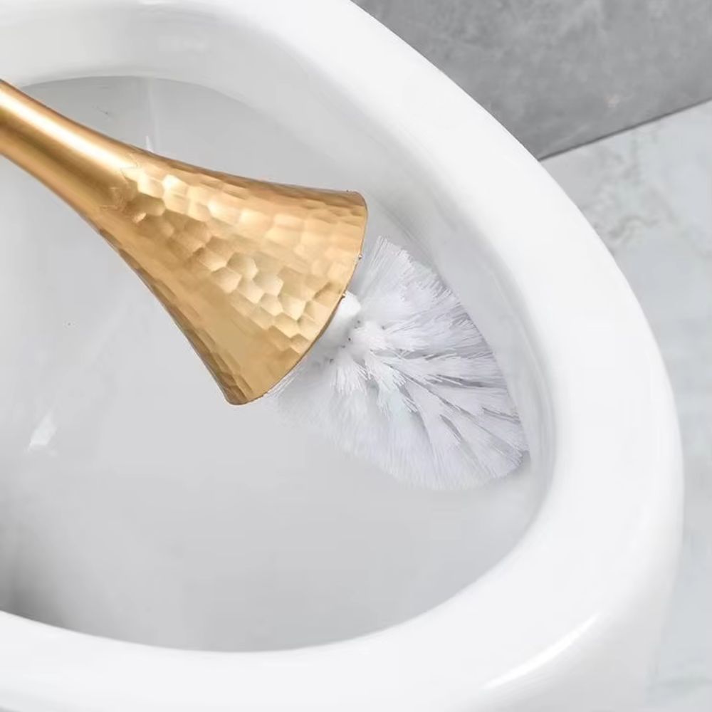 Niki | Hammered Toilet Brush Holder Set