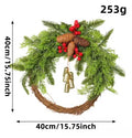 Niki | Handmade Bohemian Winter Wreath | Bells, Pinecones & Berries | 43 cm | Indoor/Outdoor