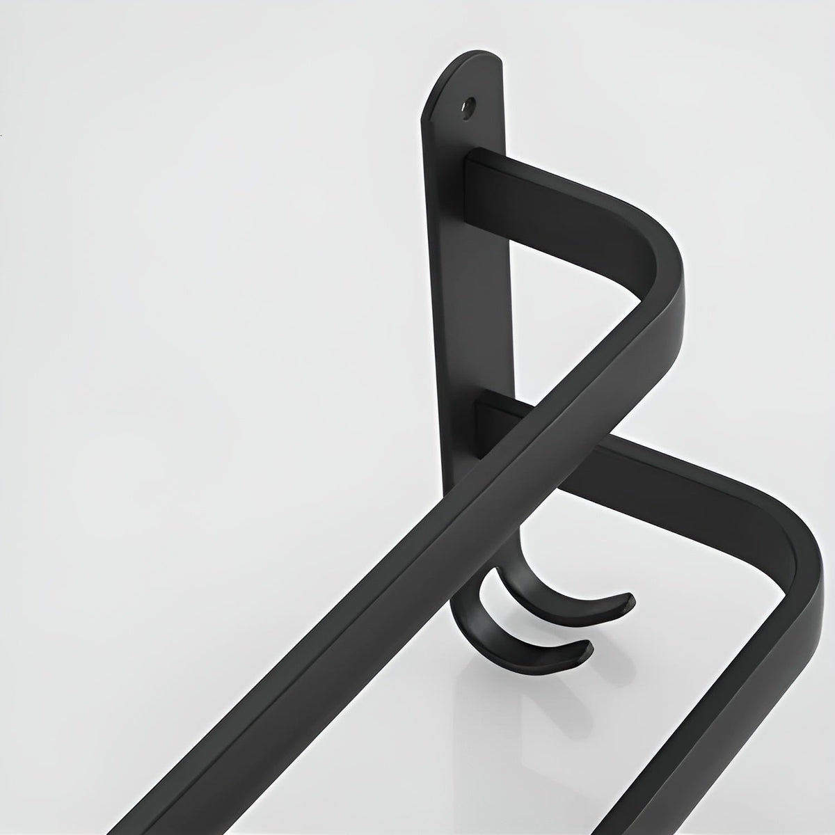Niki | Aluminum 3-Bar Towel Rack - Black, Drill-Free Wall Mount