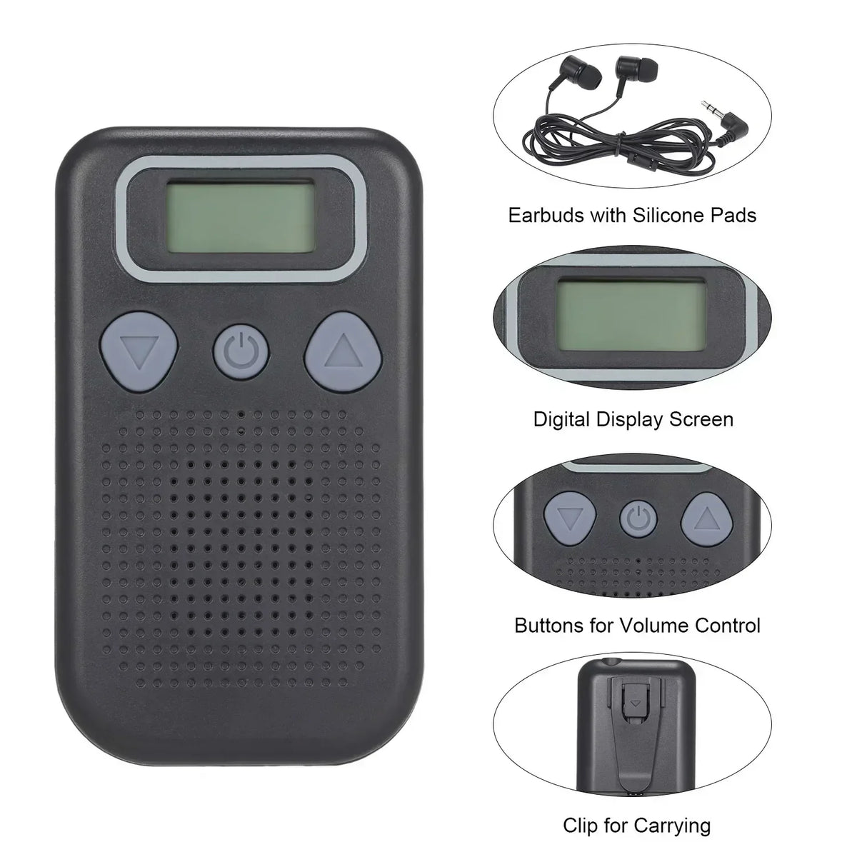 Niki | Hearing Aid Sound Amplifier – Battery-Powered In-Ear Hearing Amplifier with Headphones for Seniors and Adults