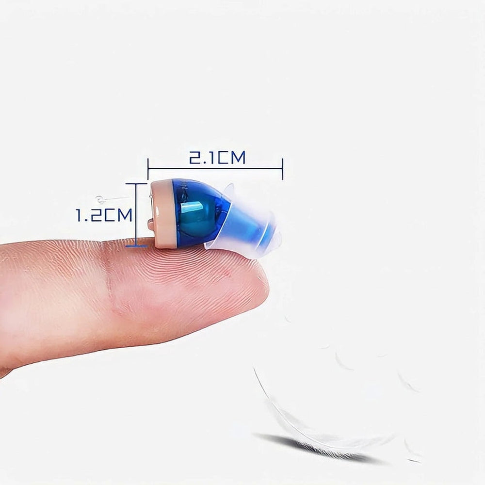 Niki | HearPro ITC Hearing Amplifier Set | Rechargeable | Intelligent Noise Cancellation | In-Ear Design (Discreet) | 20 Hours Battery Life | Includes Mobile Charging Case