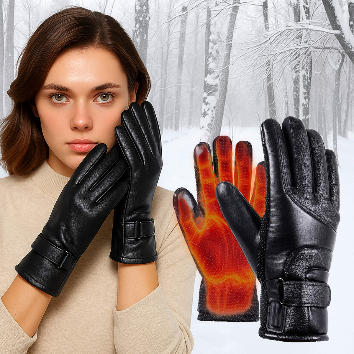 Niki | Heated Gloves for Women UK – Women's Thermal Waterproof Winter Gloves with Touchscreen & USB Rechargeable Warm Design