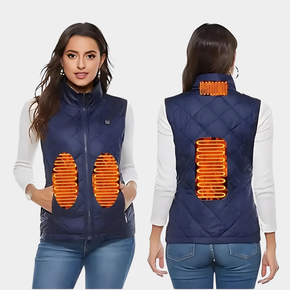 Niki | Women's heated vest: 9 zones, dual control