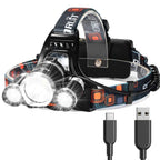 Niki | Hqdz-Td 20000 Lumen Rechargeable Headlamp - Waterproof, Adjustable Light for Outdoors, Hunting, Camping