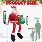 Niki | Inflatable LED Climbing Santa Claus | 2.4 m High | Outdoor
