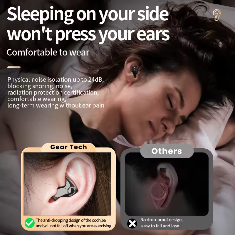 Niki | Discreet Bluetooth 5.3 Earbuds for Sleep | Waterproof & Long Battery