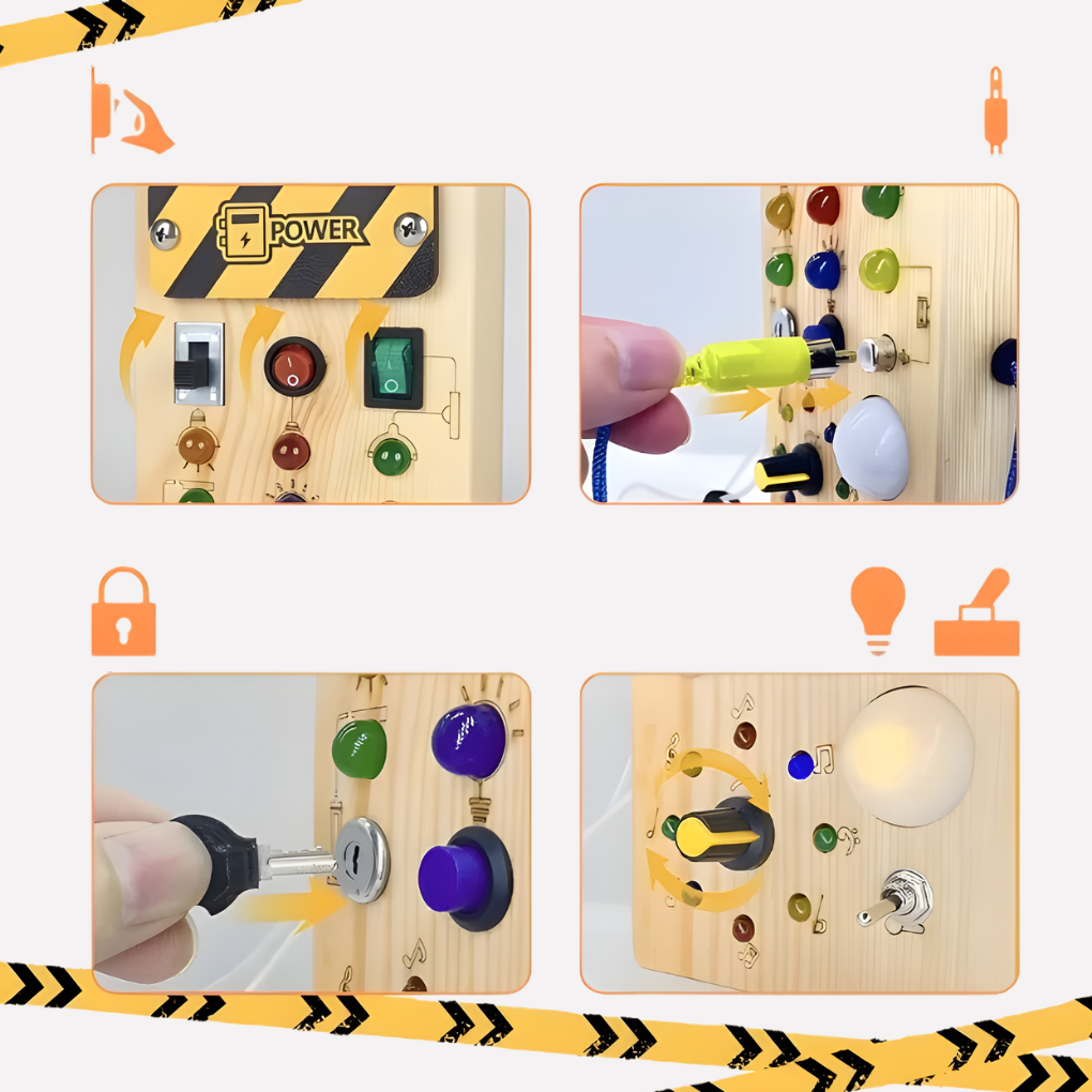 Kids LED Button and Switch Board Toy