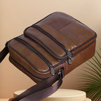 Niki | Leather Men’s Shoulder Bag – Spacious Cowhide Bag with Adjustable Strap