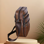 Niki | Leather Men’s Shoulder Bag – Spacious Cowhide Bag with Adjustable Strap