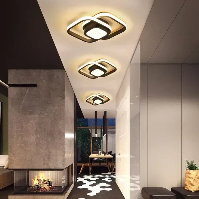 Niki | Modern Double Ring LED Flush Mount Light