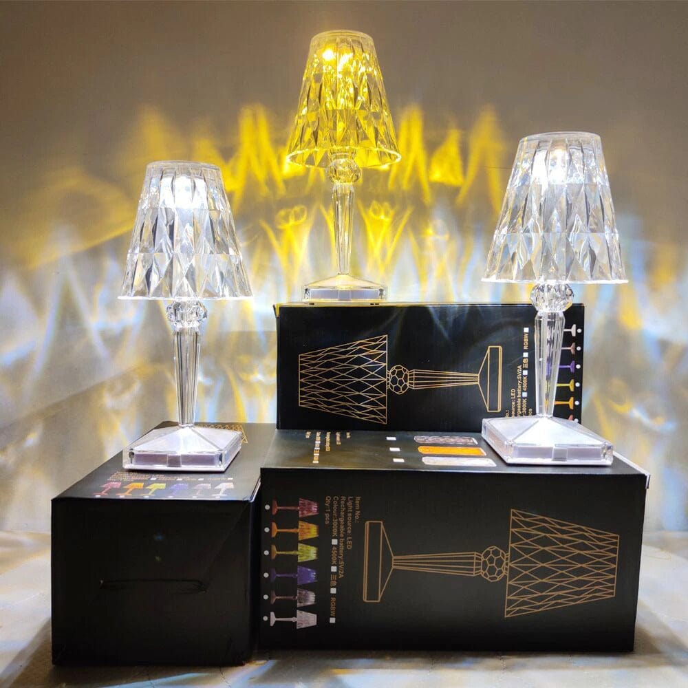 Niki | LED Crystal Table Lamp | Elegant Diamond Design
