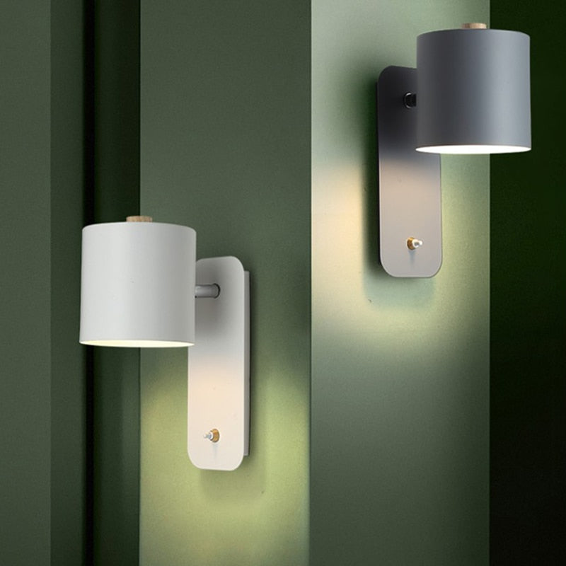 Niki | LED Wall Light with Switch | Modern Metal Design