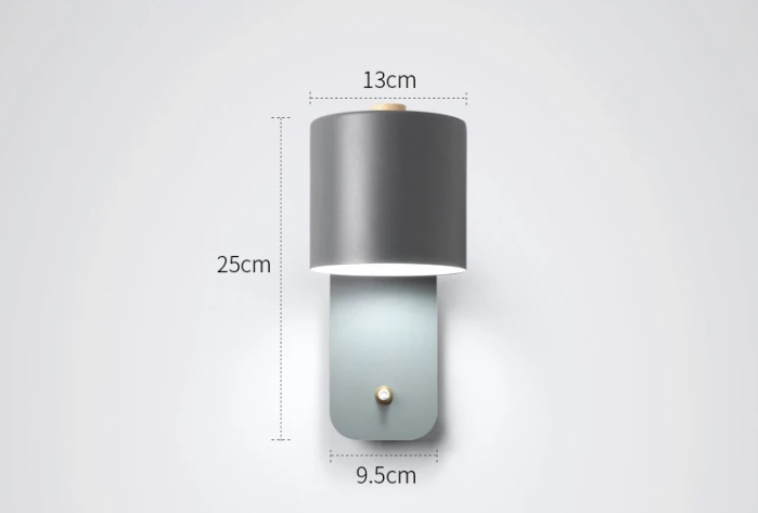Niki | LED Wall Light with Switch | Modern Metal Design