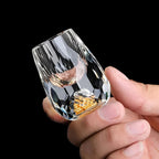 Niki | Luxury Crystal Glasses with Gold Flakes – Handmade – Set of 2 – For Whisky & Premium Beverages