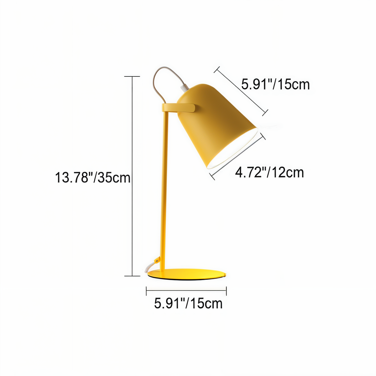 Niki | Macaron Table Lamp - Nordic Yellow Desk Lamp - Adjustable Lamp