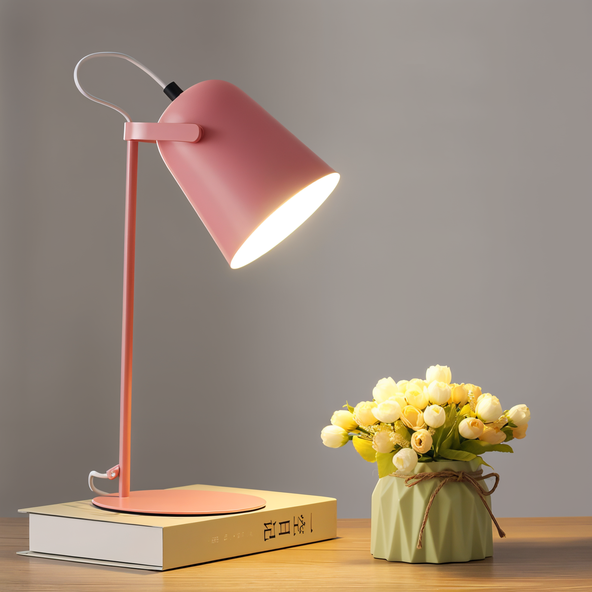 Niki | Macaron Table Lamp - Nordic Yellow Desk Lamp - Adjustable Lamp