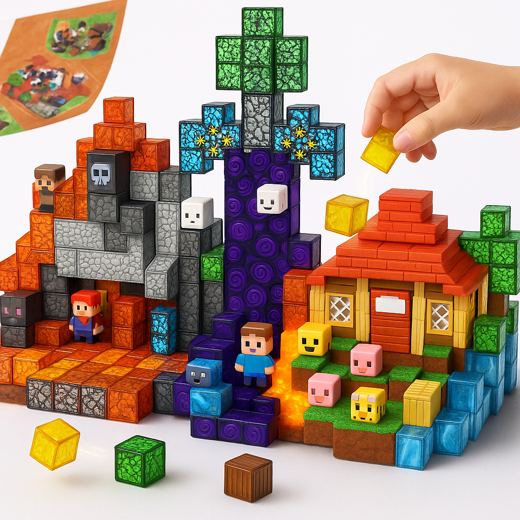 Niki | Magnetic Building Blocks Set for Kids 200 pcs