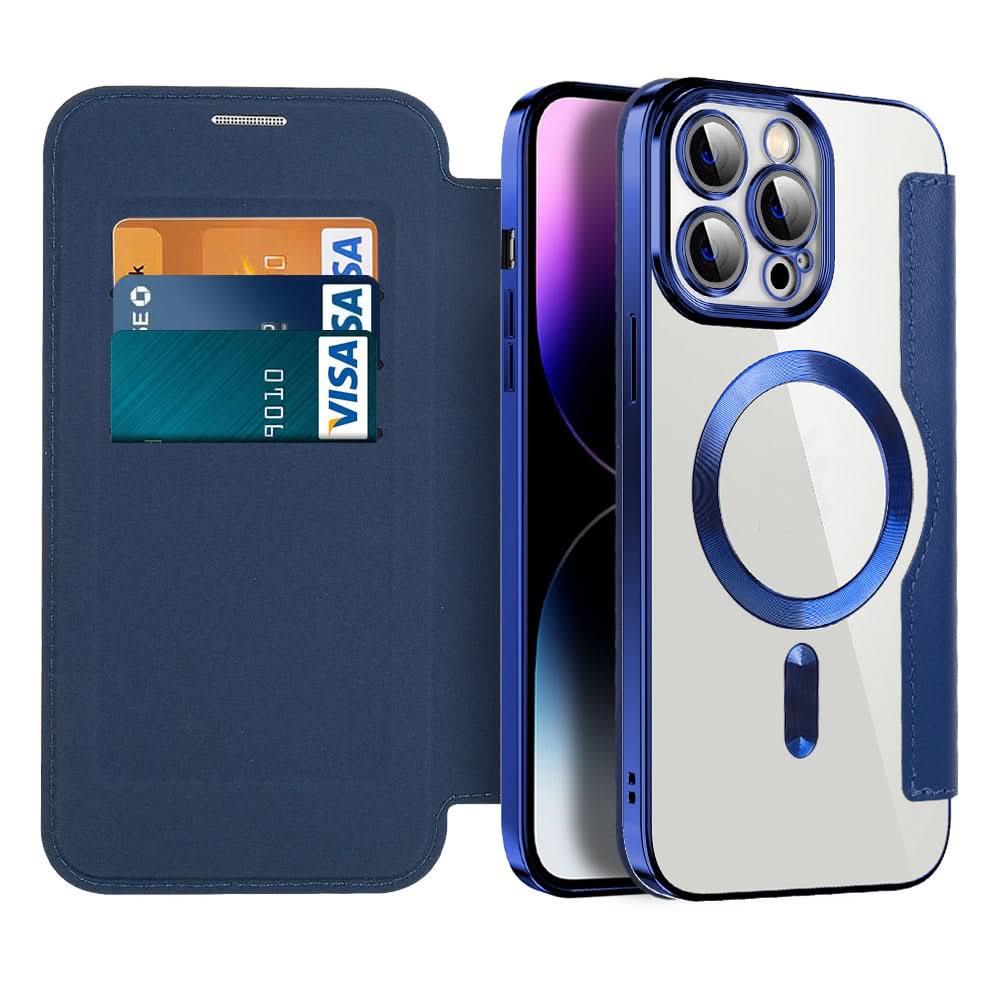 Niki | iPhone 11–14 Series Magnetic Leather Folio Case
