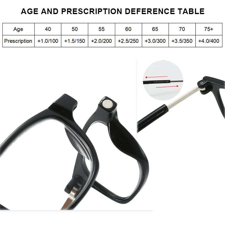 Niki | Magnetic Neck-Hanging Anti-Loss Anti-Blue Light Reading Glasses