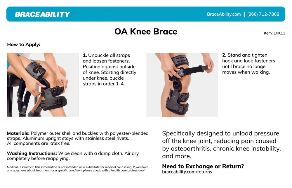 Niki | Medical OA Offloading Knee Brace | Unicompartimental Osteoarthritis Orthosis | Varus/Valgus Correction & ROM Control | Medial & Lateral Offloading | Adjustable Range of Motion