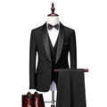 Men's Slim Fit Three-Piece Suit with Shawl Collar