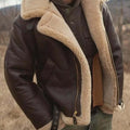 Shearling Lined Pilot Jacket for Cold Weather