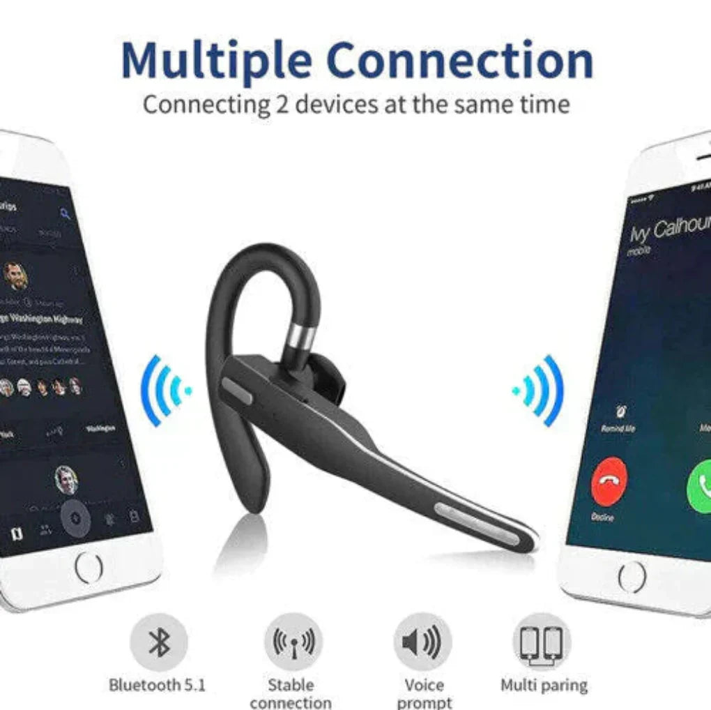 Niki | Bluetooth 5.1 Earhook Headset, Noise Cancelling