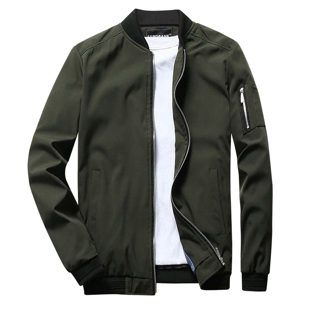 Fashionable Bomber Jacket with Zippered Pocket