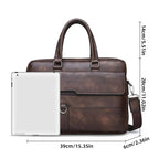 Niki | Men's Briefcase with Front Zip Pocket