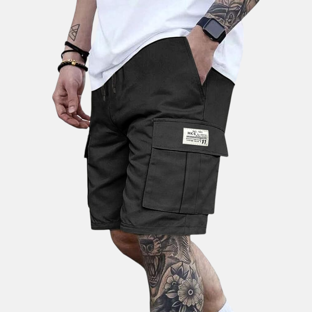 Men's Casual Cargo Shorts with Elastic Waist