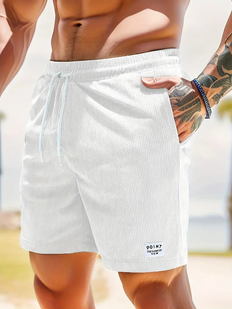 Relaxed Fit Corduroy Casual Shorts