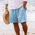 Men's Lightweight Linen Shorts with Drawstring