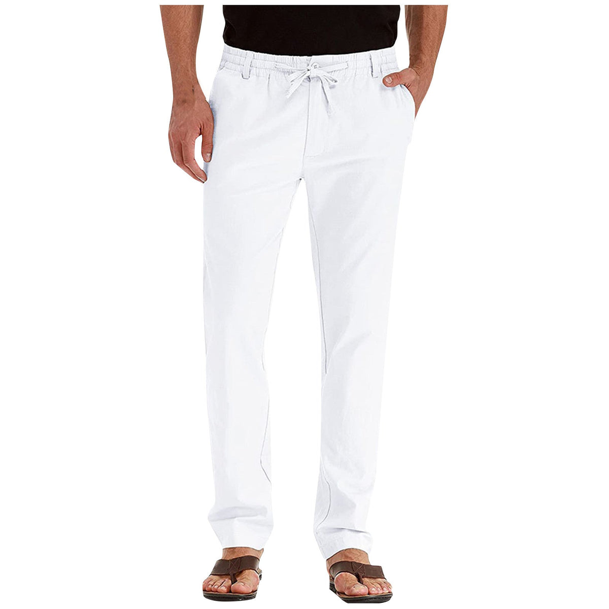 Relaxed Fit Drawstring Chino Trousers