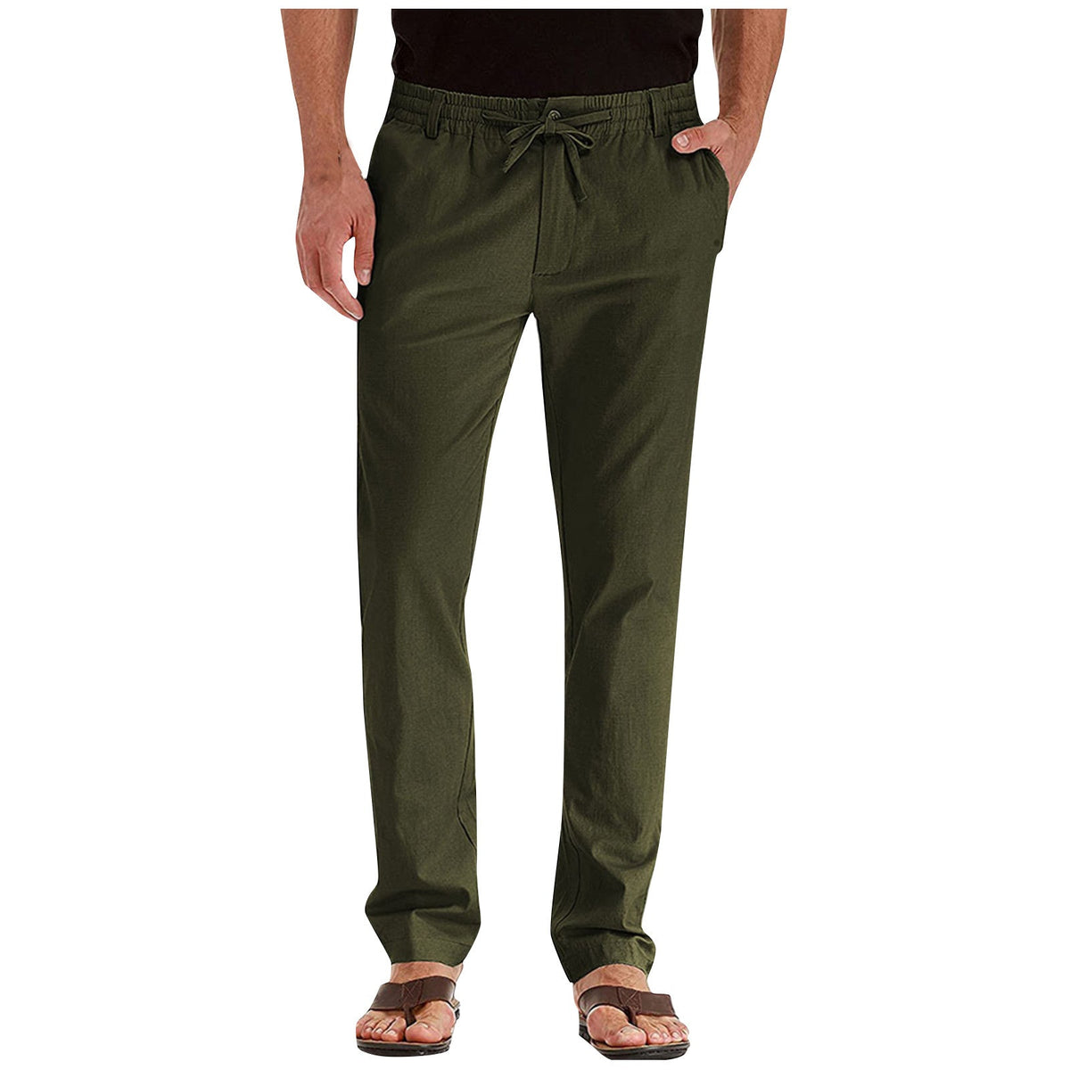 Relaxed Fit Drawstring Chino Trousers