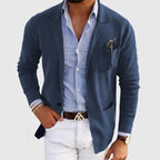 Niki | Men's Casual Knit Blazer with Patch Pockets