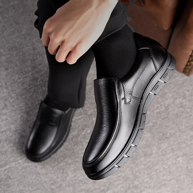 Men's Comfortable Genuine Leather Slip-On Loafers