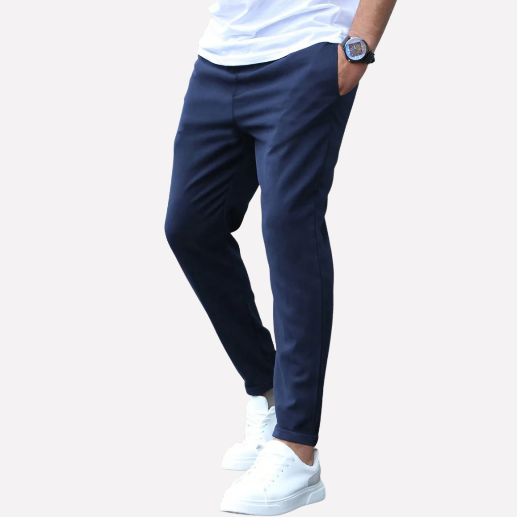 Niki | Men's Stretch Trousers with Drawstring Waist