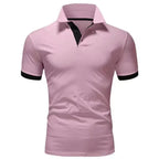 Men's Short Sleeve Contrasting Collar Polo Shirt
