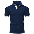 Men's Short Sleeve Contrasting Collar Polo Shirt