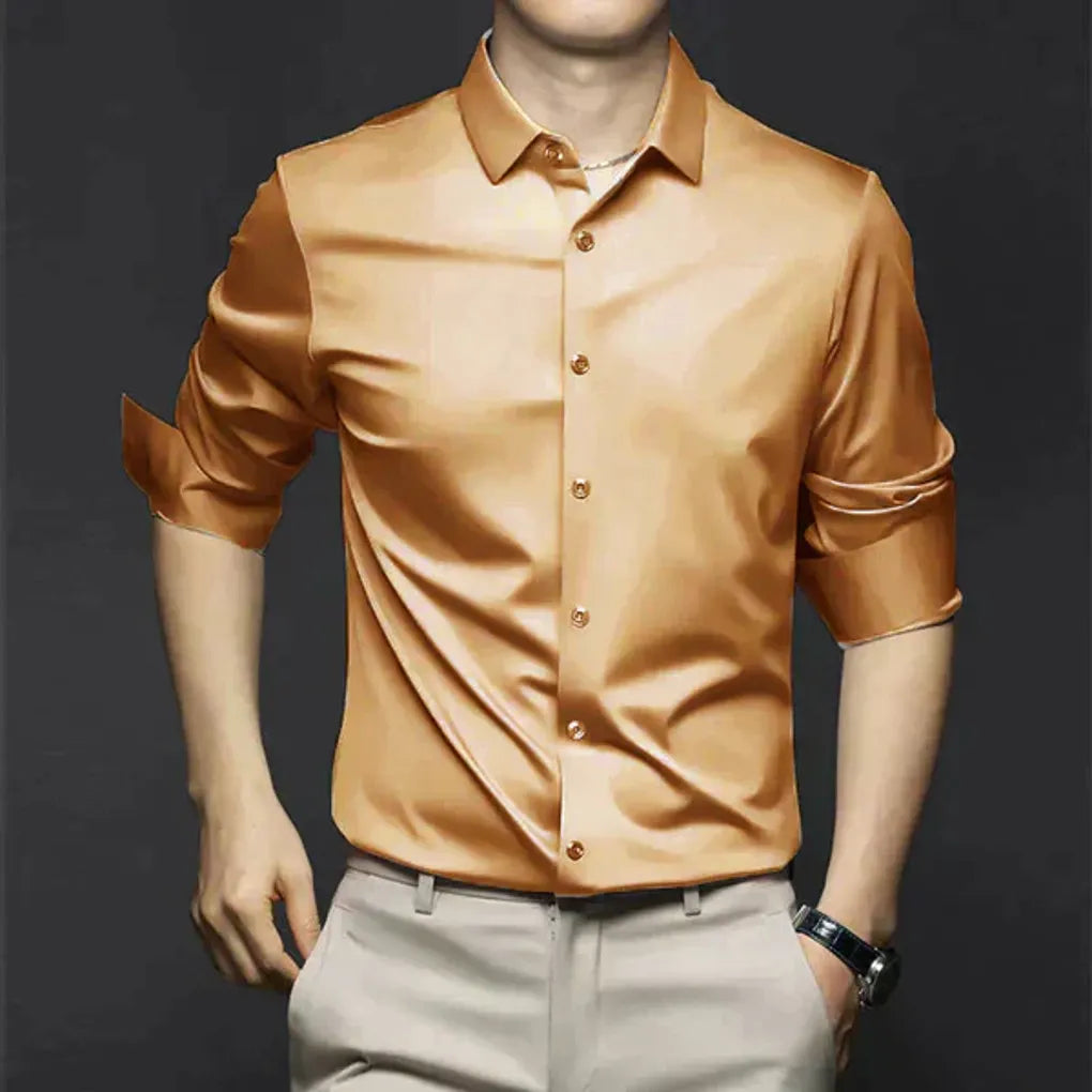 Men's Wrinkle-Free Long Sleeve Dress Shirt
