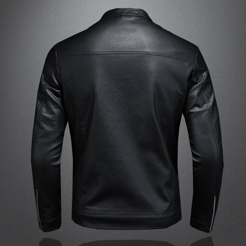 Men's Essential Faux Leather Moto Jacket