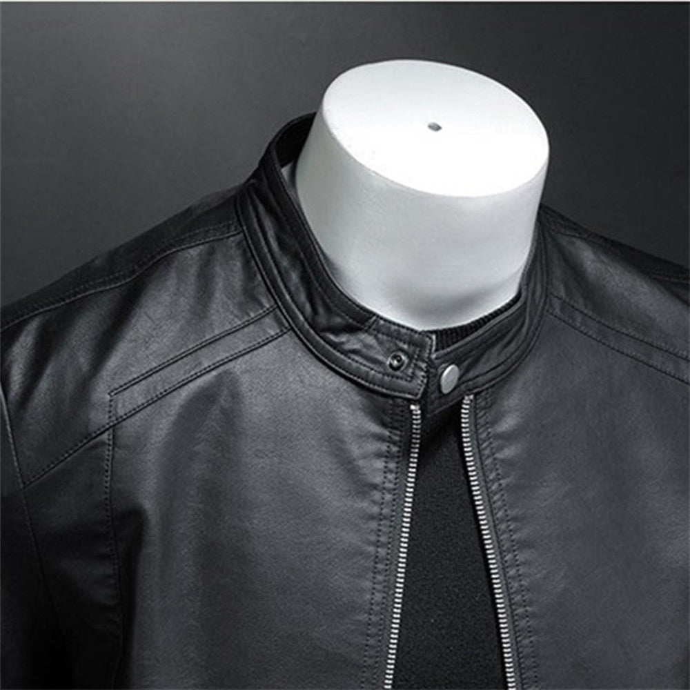 Men's Essential Faux Leather Moto Jacket