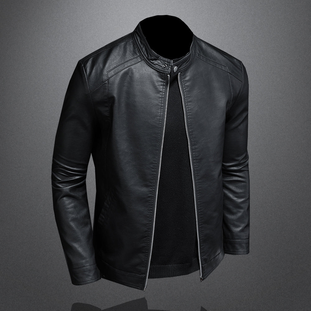 Men's Essential Faux Leather Moto Jacket