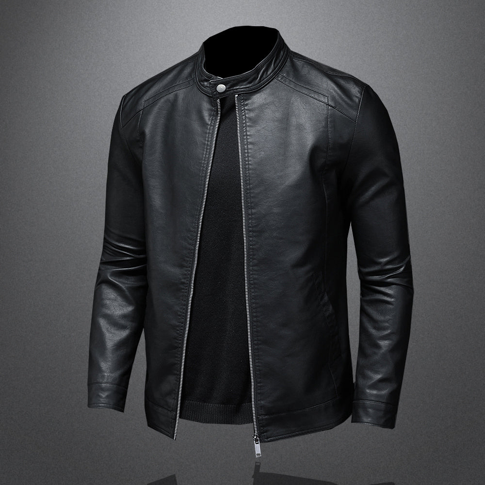 Men's Essential Faux Leather Moto Jacket