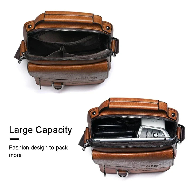Niki | Men's Genuine Leather Shoulder Bag | Durable, Adjustable Strap & Ideal for Work or Leisure