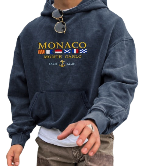 Men's graphic hoodie with nautical club design